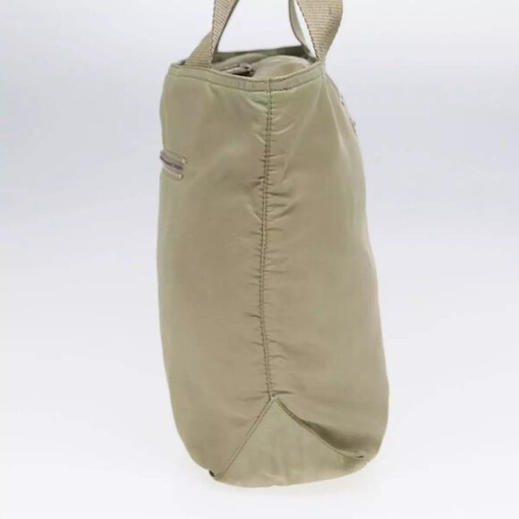 PRADA Tote Bag Nylon Beige Silver Auth bs17670 - Picture 6 of 16